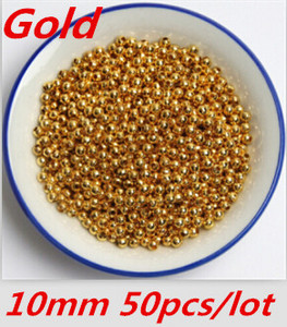 3-14 χιλιοστά Χρυσό Χρώμα Ασημί Χρώμα Χαλαρά Σπόροι Μπαλών Χάντρες CCB Απομίμηση Πέρλες Αποστάτης Χάντρες για Κοσμήματα Κατασκευή DIY Βραχιόλι κολιέ