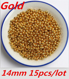 3-14 χιλιοστά Χρυσό Χρώμα Ασημί Χρώμα Χαλαρά Σπόροι Μπαλών Χάντρες CCB Απομίμηση Πέρλες Αποστάτης Χάντρες για Κοσμήματα Κατασκευή DIY Βραχιόλι κολιέ