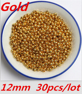 3-14 χιλιοστά Χρυσό Χρώμα Ασημί Χρώμα Χαλαρά Σπόροι Μπαλών Χάντρες CCB Απομίμηση Πέρλες Αποστάτης Χάντρες για Κοσμήματα Κατασκευή DIY Βραχιόλι κολιέ