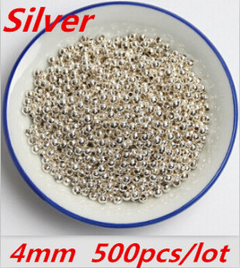 3-14 χιλιοστά Χρυσό Χρώμα Ασημί Χρώμα Χαλαρά Σπόροι Μπαλών Χάντρες CCB Απομίμηση Πέρλες Αποστάτης Χάντρες για Κοσμήματα Κατασκευή DIY Βραχιόλι κολιέ