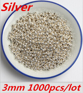 3-14 χιλιοστά Χρυσό Χρώμα Ασημί Χρώμα Χαλαρά Σπόροι Μπαλών Χάντρες CCB Απομίμηση Πέρλες Αποστάτης Χάντρες για Κοσμήματα Κατασκευή DIY Βραχιόλι κολιέ