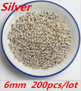 3-14 χιλιοστά Χρυσό Χρώμα Ασημί Χρώμα Χαλαρά Σπόροι Μπαλών Χάντρες CCB Απομίμηση Πέρλες Αποστάτης Χάντρες για Κοσμήματα Κατασκευή DIY Βραχιόλι κολιέ