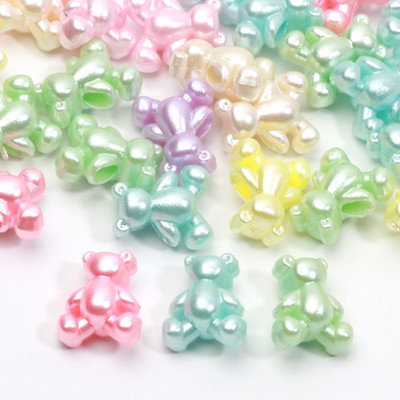 50 τμχ Απομίμηση μαργαριταριών παπιγιόν αστέρι ακρυλικές χάντρες κέλυφος πεταλούδα λουλούδι Heart Spacer χάντρες για χειροτεχνία βραχιολιών κατασκευής κοσμημάτων