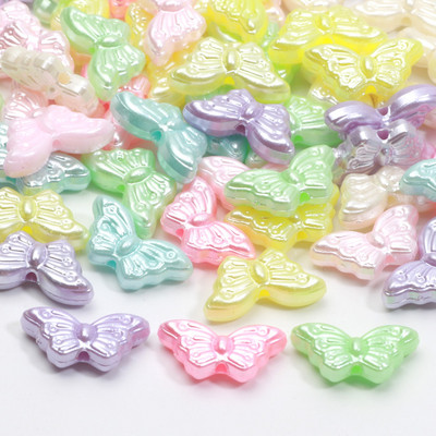 50 τμχ Απομίμηση μαργαριταριών παπιγιόν αστέρι ακρυλικές χάντρες κέλυφος πεταλούδα λουλούδι Heart Spacer χάντρες για χειροτεχνία βραχιολιών κατασκευής κοσμημάτων