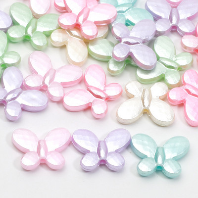 50 τμχ Απομίμηση μαργαριταριών παπιγιόν αστέρι ακρυλικές χάντρες κέλυφος πεταλούδα λουλούδι Heart Spacer χάντρες για χειροτεχνία βραχιολιών κατασκευής κοσμημάτων