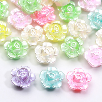 50 τμχ Απομίμηση μαργαριταριών παπιγιόν αστέρι ακρυλικές χάντρες κέλυφος πεταλούδα λουλούδι Heart Spacer χάντρες για χειροτεχνία βραχιολιών κατασκευής κοσμημάτων