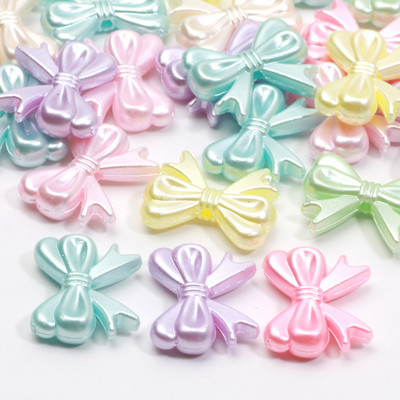 50 τμχ Απομίμηση μαργαριταριών παπιγιόν αστέρι ακρυλικές χάντρες κέλυφος πεταλούδα λουλούδι Heart Spacer χάντρες για χειροτεχνία βραχιολιών κατασκευής κοσμημάτων