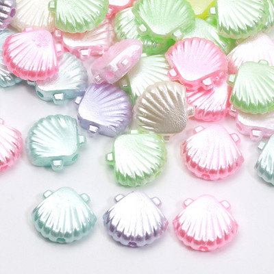 50 τμχ Απομίμηση μαργαριταριών παπιγιόν αστέρι ακρυλικές χάντρες κέλυφος πεταλούδα λουλούδι Heart Spacer χάντρες για χειροτεχνία βραχιολιών κατασκευής κοσμημάτων