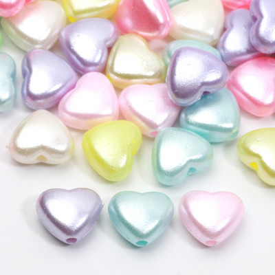 50 τμχ Απομίμηση μαργαριταριών παπιγιόν αστέρι ακρυλικές χάντρες κέλυφος πεταλούδα λουλούδι Heart Spacer χάντρες για χειροτεχνία βραχιολιών κατασκευής κοσμημάτων