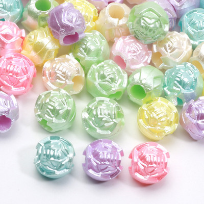 50 τμχ Απομίμηση μαργαριταριών παπιγιόν αστέρι ακρυλικές χάντρες κέλυφος πεταλούδα λουλούδι Heart Spacer χάντρες για χειροτεχνία βραχιολιών κατασκευής κοσμημάτων