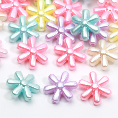 50 τμχ Απομίμηση μαργαριταριών παπιγιόν αστέρι ακρυλικές χάντρες κέλυφος πεταλούδα λουλούδι Heart Spacer χάντρες για χειροτεχνία βραχιολιών κατασκευής κοσμημάτων