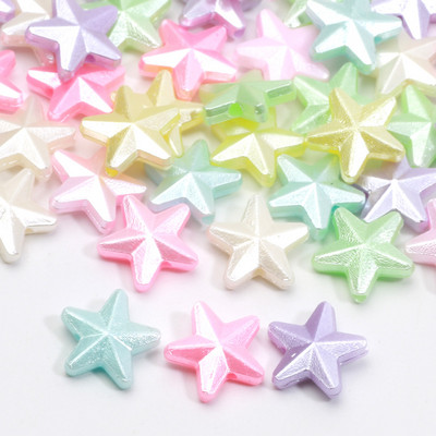 50 τμχ Απομίμηση μαργαριταριών παπιγιόν αστέρι ακρυλικές χάντρες κέλυφος πεταλούδα λουλούδι Heart Spacer χάντρες για χειροτεχνία βραχιολιών κατασκευής κοσμημάτων