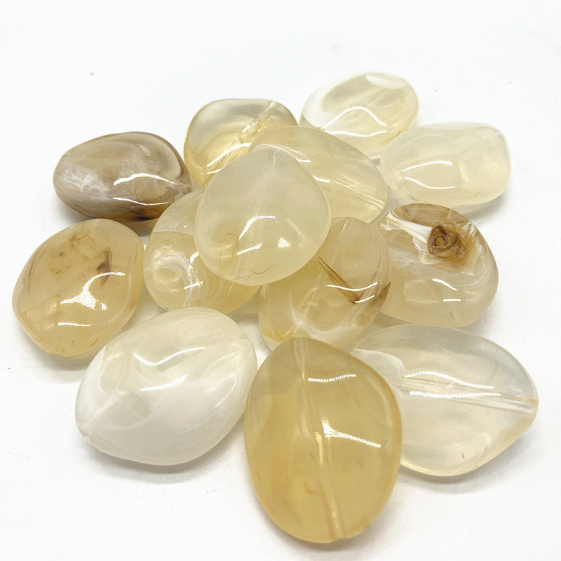 Nauji 5 vnt netaisyklingi apvalūs akrilo karoliukai tarpiklis laisvi karoliukai papuošalams gaminti „pasidaryk pats“ apyrankė