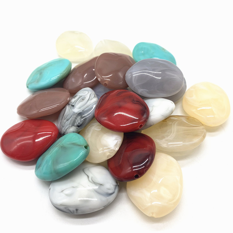 Nauji 5 vnt netaisyklingi apvalūs akrilo karoliukai tarpiklis laisvi karoliukai papuošalams gaminti „pasidaryk pats“ apyrankė