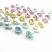 4 τμχ/παρτίδα 16mm Υψηλής ποιότητας επιμετάλλωση UV Στρογγυλές Ακρυλικές Χαλαρές Χάντρες για Κατασκευή κοσμημάτων Βραχιόλια DIY Αξεσουάρ μαλλιών