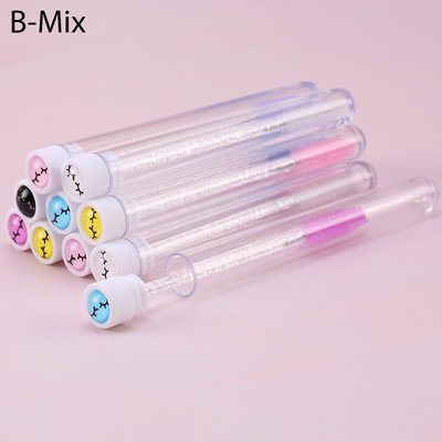 10 τμχ Ροζ βούρτσες βλεφαρίδων Επαναχρησιμοποιήσιμη βούρτσα φρυδιών για επέκταση βλεφαρίδων Crystal Eyelash Brush Mascara Tube Make Up Hot εκπτώσεις