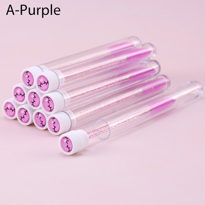 10 τμχ Ροζ βούρτσες βλεφαρίδων Επαναχρησιμοποιήσιμη βούρτσα φρυδιών για επέκταση βλεφαρίδων Crystal Eyelash Brush Mascara Tube Make Up Hot εκπτώσεις