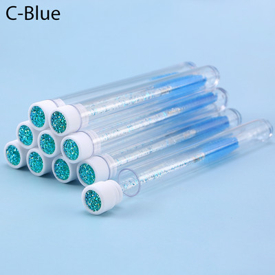 10 τμχ Ροζ βούρτσες βλεφαρίδων Επαναχρησιμοποιήσιμη βούρτσα φρυδιών για επέκταση βλεφαρίδων Crystal Eyelash Brush Mascara Tube Make Up Hot εκπτώσεις