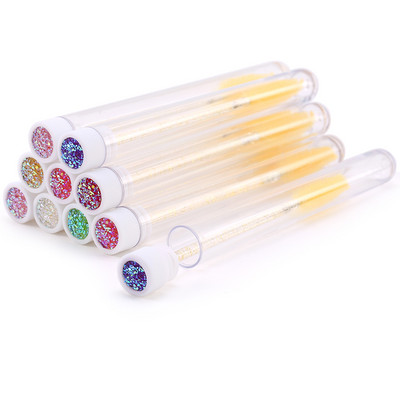 10 τμχ Ροζ βούρτσες βλεφαρίδων Επαναχρησιμοποιήσιμη βούρτσα φρυδιών για επέκταση βλεφαρίδων Crystal Eyelash Brush Mascara Tube Make Up Hot εκπτώσεις