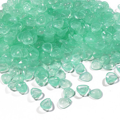 Handcraft Lampwork Beads Cabochon TearDrop Shape Flower Petals Bead 10τμχ 12x10mm Χειροποίητο Κολιέ Κατασκευή κοσμημάτων DIY