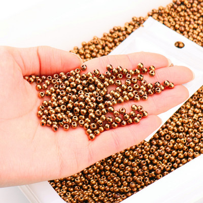 Ιαπωνικά 4 χιλιοστά μεταλλικά μπρούτζινα γυάλινα σφαιρίδια 6/0 ομοιόμορφα στρογγυλά διαχωριστικά γούρι για αξεσουάρ χειροποίητης κατασκευής κοσμημάτων