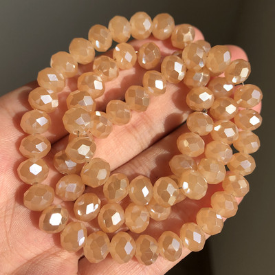 3/4/6/8mm AB roosa Rondelle Austria kristallhelmed, lihvitud kvartskristall, DIY käevõru kaelakee vahehelmed ehete tarvikute jaoks