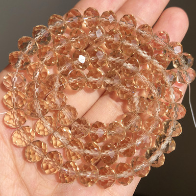 3/4/6/8mm AB roosa Rondelle Austria kristallhelmed, lihvitud kvartskristall, DIY käevõru kaelakee vahehelmed ehete tarvikute jaoks