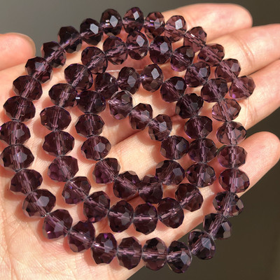 3/4/6/8mm AB roosa Rondelle Austria kristallhelmed, lihvitud kvartskristall, DIY käevõru kaelakee vahehelmed ehete tarvikute jaoks
