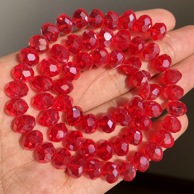 3/4/6/8mm AB roosa Rondelle Austria kristallhelmed, lihvitud kvartskristall, DIY käevõru kaelakee vahehelmed ehete tarvikute jaoks