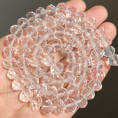 3/4/6/8mm AB roosa Rondelle Austria kristallhelmed, lihvitud kvartskristall, DIY käevõru kaelakee vahehelmed ehete tarvikute jaoks