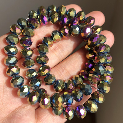 3/4/6/8mm AB roosa Rondelle Austria kristallhelmed, lihvitud kvartskristall, DIY käevõru kaelakee vahehelmed ehete tarvikute jaoks