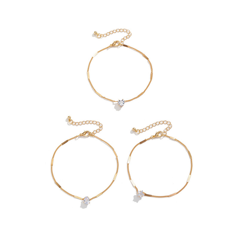 Ingemark Boho narukvica s tankim lančićem od kamenčića za žene Ljetne sandale za bose noge Narukvica s perlama Nakit za gležanj, stopalo Dodaci za plažu