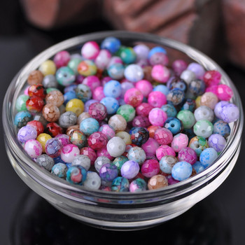 50 τμχ 6x4mm Rondelle Faceted αδιαφανές γυαλί πολύχρωμες κηλίδες Loose Spacer Beads Lot for Jewelry Making DIY Crafts Findings