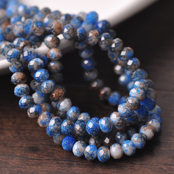 50 τμχ 6x4mm Rondelle Faceted αδιαφανές γυαλί πολύχρωμες κηλίδες Loose Spacer Beads Lot for Jewelry Making DIY Crafts Findings
