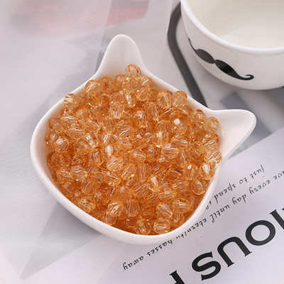 8mm 10mm 12mm värviline akrüüllihviga läbipaistev ümmargune rant ehete valmistamiseks DIY käevõru kaelakee tarvikud