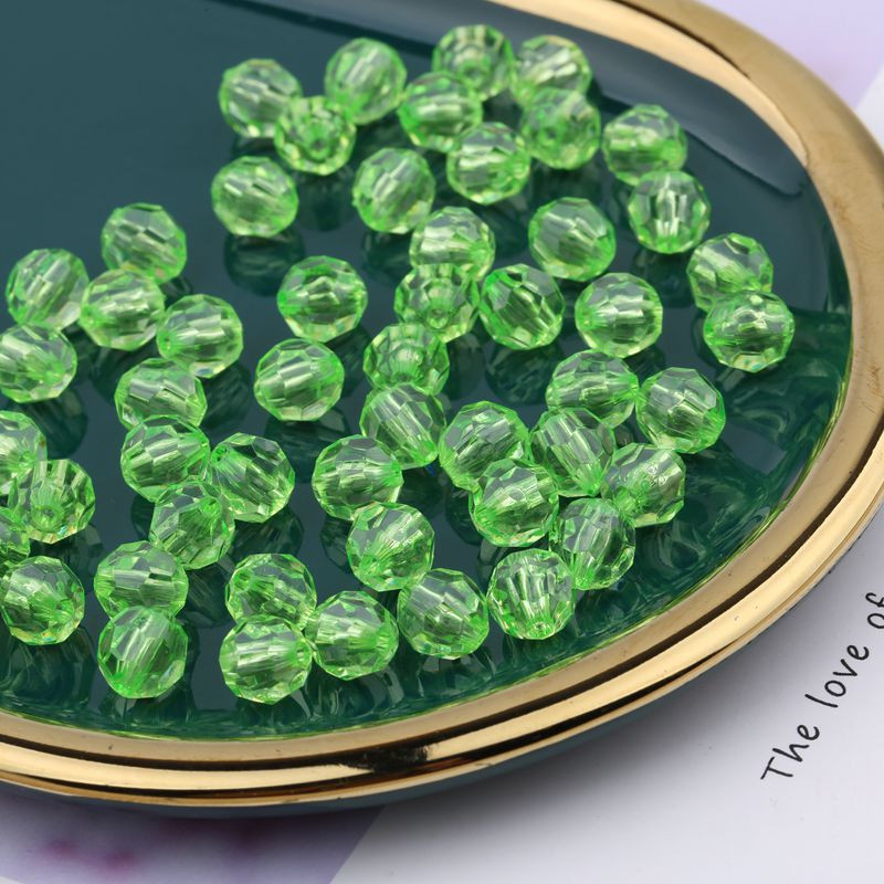 8mm 10mm 12mm värviline akrüüllihviga läbipaistev ümmargune rant ehete valmistamiseks DIY käevõru kaelakee tarvikud