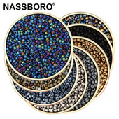 Περίπου 1000 τμχ 2 ΜΜ Ματ Ματελικές Χάντρες Σπόρων Τσέχικα Γυάλινες Χάντρες Γούρια Kralen Spacer Beads For Jewelry Making DIY Craft Χονδρική