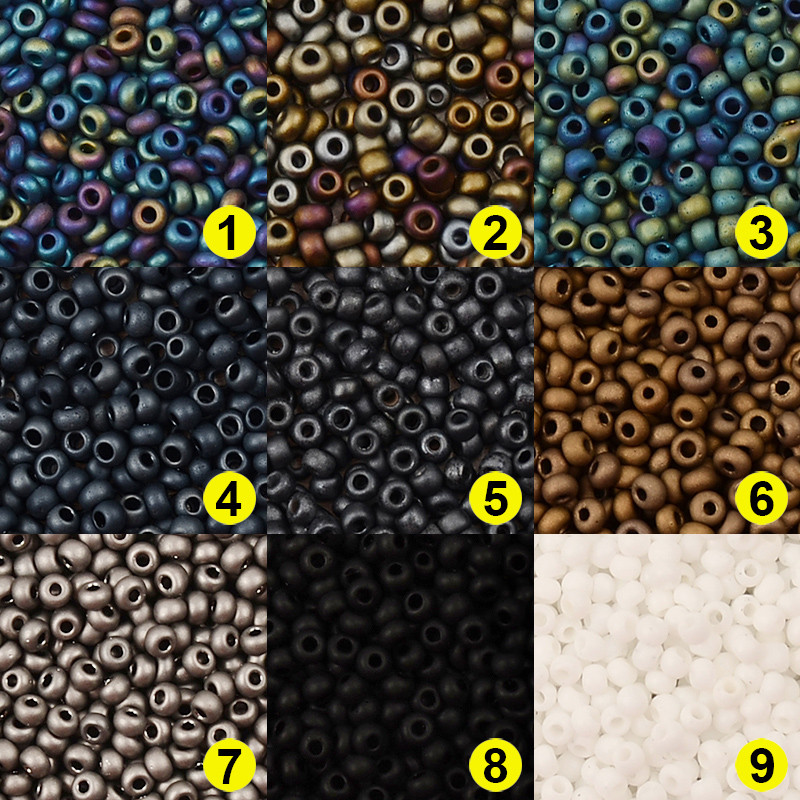 Περίπου 1000 τμχ 2 ΜΜ Ματ Ματελικές Χάντρες Σπόρων Τσέχικα Γυάλινες Χάντρες Γούρια Kralen Spacer Beads For Jewelry Making DIY Craft Χονδρική