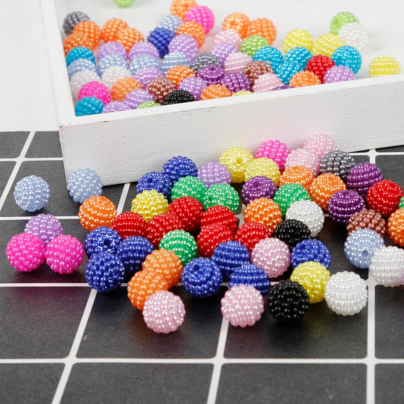 50 buc. Mărgele acrilice rotunde de 10 mm Mărgele Bayberry Mărgele distanțatoare libere pentru realizarea de bijuterii Accesorii pentru descoperiri