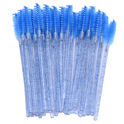 50 τμχ Νεότερο Crystal 3D μάσκαρα βλεφαρίδων Ραβδί Clear Lash Spoolies Χονδρική πώληση βλεφαρίδων βούρτσες Micro Applicators