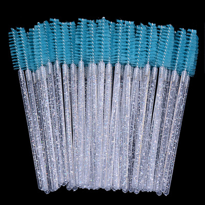 50 τμχ Νεότερο Crystal 3D μάσκαρα βλεφαρίδων Ραβδί Clear Lash Spoolies Χονδρική πώληση βλεφαρίδων βούρτσες Micro Applicators