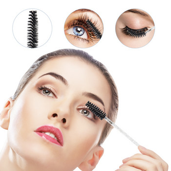 50 /100 τμχ Κρυστάλλινη βούρτσα βλεφαρίδων μιας χρήσης Comb Eye Lashes Extension Mascara Wands Βούρτσες Μακιγιάζ Επαγγελματικά Εργαλεία Ομορφιάς