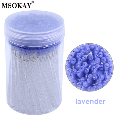 50 tk/pudel Kulmude ja ripsmete pingul pintsel ümbrisega ühekordselt kasutatav roosa must ripsmehari pudeli mahutis Mini ripsmetušši vardad