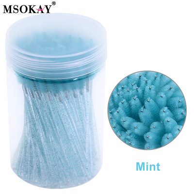 50 tk/pudel Kulmude ja ripsmete pingul pintsel ümbrisega ühekordselt kasutatav roosa must ripsmehari pudeli mahutis Mini ripsmetušši vardad