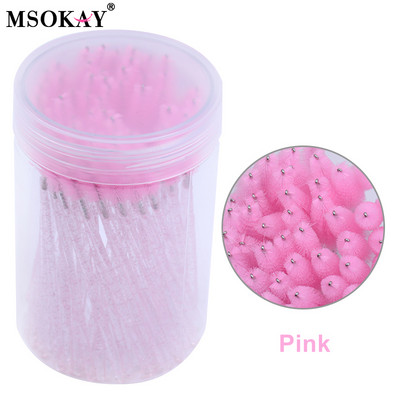 50 tk/pudel Kulmude ja ripsmete pingul pintsel ümbrisega ühekordselt kasutatav roosa must ripsmehari pudeli mahutis Mini ripsmetušši vardad