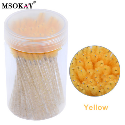 50 tk/pudel Kulmude ja ripsmete pingul pintsel ümbrisega ühekordselt kasutatav roosa must ripsmehari pudeli mahutis Mini ripsmetušši vardad