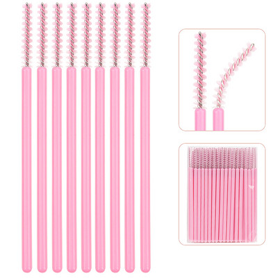 50 komada jednokratne četkice za šminku Mikročetkica za trepavice Štapići za maskaru Kozmetički aplikator Mikročetkica za obrve Pribor za nadogradnju trepavica