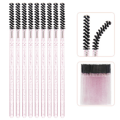 50 komada jednokratne četkice za šminku Mikročetkica za trepavice Štapići za maskaru Kozmetički aplikator Mikročetkica za obrve Pribor za nadogradnju trepavica