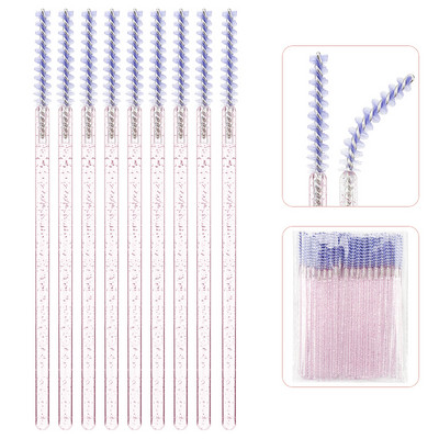 50 komada jednokratne četkice za šminku Mikročetkica za trepavice Štapići za maskaru Kozmetički aplikator Mikročetkica za obrve Pribor za nadogradnju trepavica