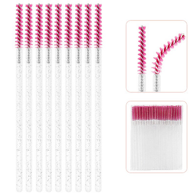 50 komada jednokratne četkice za šminku Mikročetkica za trepavice Štapići za maskaru Kozmetički aplikator Mikročetkica za obrve Pribor za nadogradnju trepavica